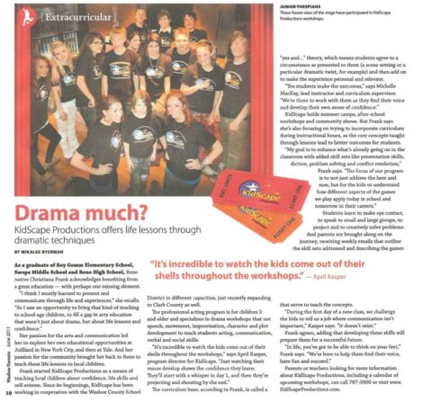 a magazine article with an image of a group of people